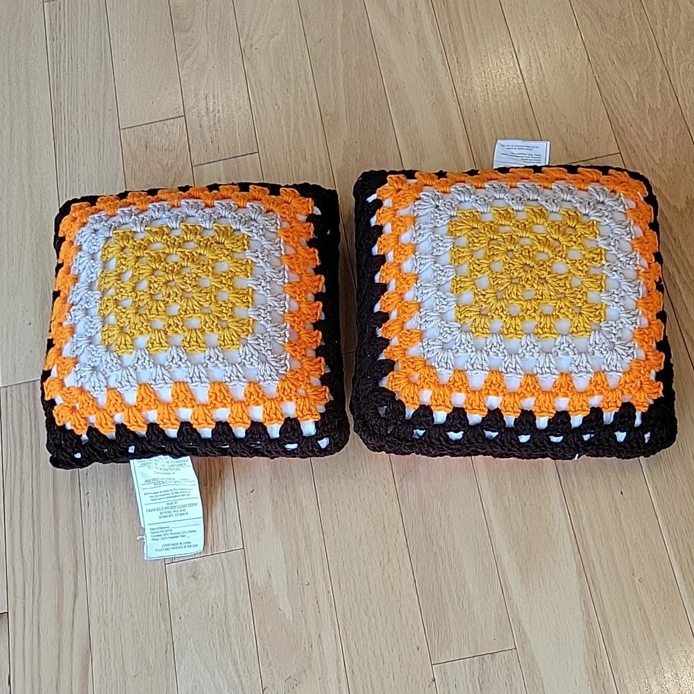 Vintage Crochet throw pillows